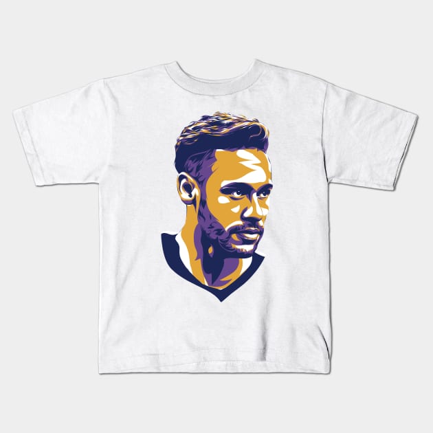 Neymar Jr Kids T-Shirt by Rekayasabumi